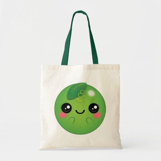 Kawaii Pea Tote Bag (Voorkant)