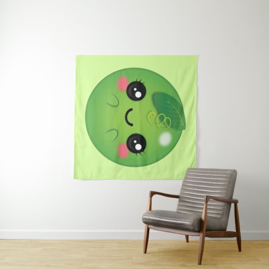 Kawaii Pea Wandkleed (In Situ (horizontaal))