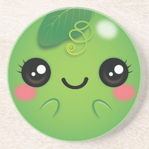 Kawaii Pea Zandsteen Onderzetter