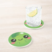 Kawaii Pea Zandsteen Onderzetter (Zijkant)