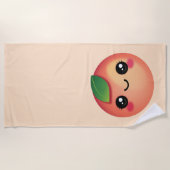 Kawaii Peach Beach Towel Strandlaken (Voorkant)