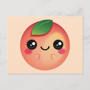 Kawaii Peach Briefkaart