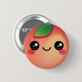 Kawaii Peach Button (Voorkant /achterkant)