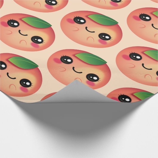 Kawaii Peach Cadeaupapier (Hoek)