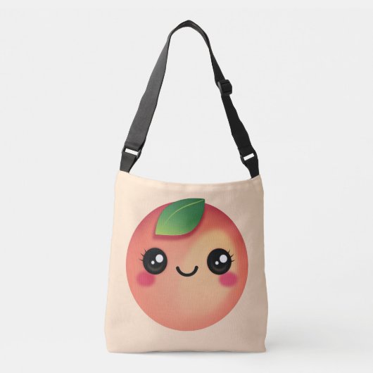 Kawaii Peach Crossbody Bag Crossbody Tas (Voorkant)