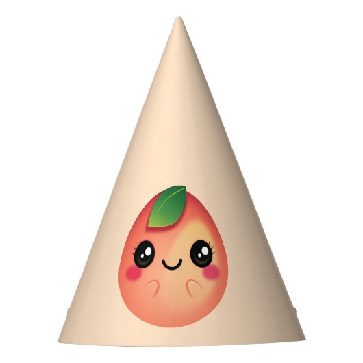 Kawaii Peach Feesthoedjes (Voorkant)