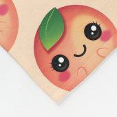 Kawaii Peach Fleece Deken (Hoek)