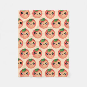 Kawaii Peach Fleece Deken