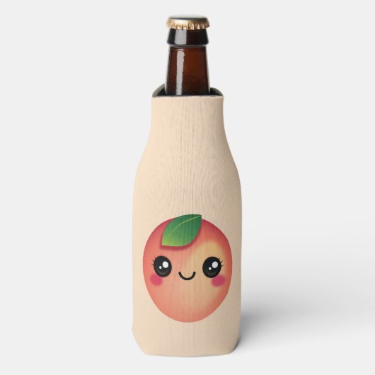 Kawaii Peach fleskoeler Flesjeskoeler (Fles Voorkant)
