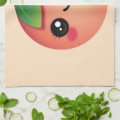 Kawaii Peach Kitchen Towel Theedoek (Gevouwen)