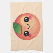 Kawaii Peach Kitchen Towel Theedoek (Verticaal)