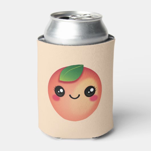Kawaii Peach Koelbox Blikjeskoeler (Blikje Voorkant)