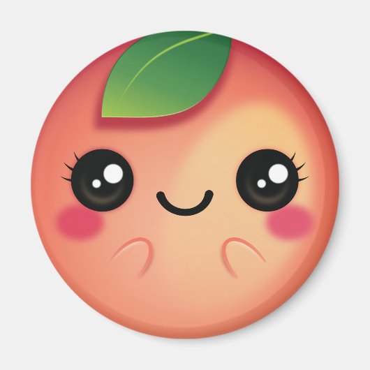 Kawaii Peach Magneet (Voorkant)