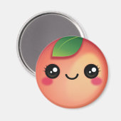 Kawaii Peach Magnet (Voorkant / Achterkant)