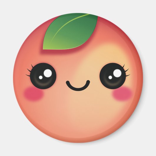 Kawaii Peach Magnet (Voorkant)