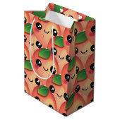 Kawaii Peach Medium Cadeauzakje (Achterkant Gekanteld)