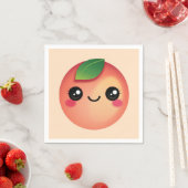 Kawaii Peach Napkins Servet (Insitu)