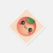 Kawaii Peach Napkins Servet (Hoek)