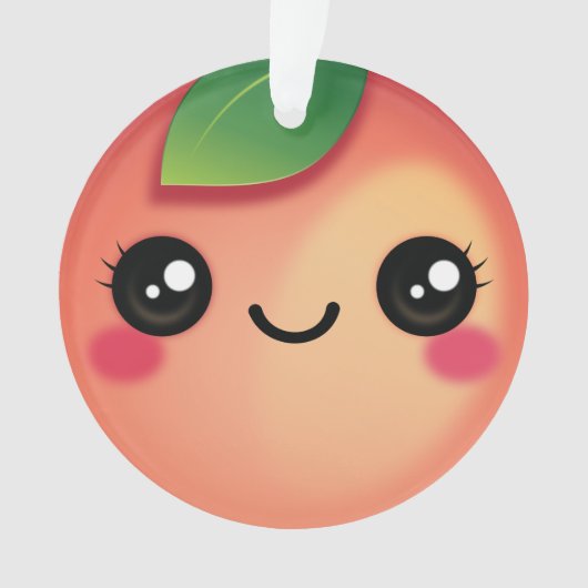 Kawaii Peach Ornament (voorkant)