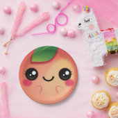 Kawaii Peach Papieren Bordje (Feest)
