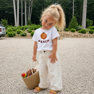 Kawaii Peach Peuter T-Shirt | Mooie Fruit