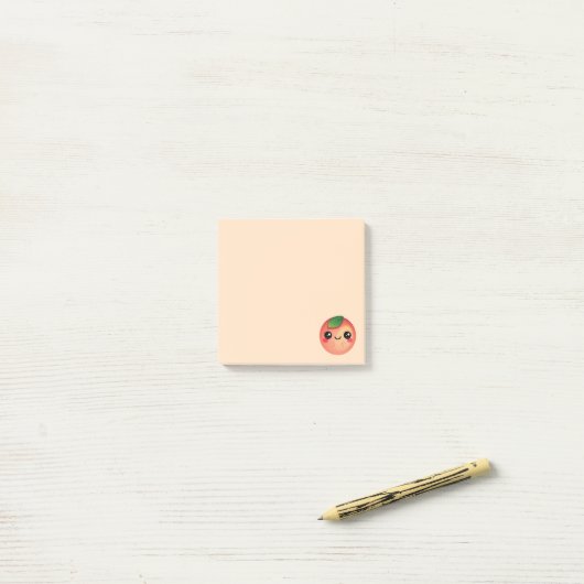 Kawaii Peach Post-it® Notes (Op bureau)