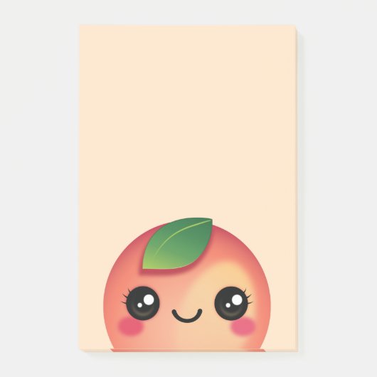 Kawaii Peach Post-it Notes (Voorkant)
