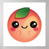 Kawaii Peach Poster (Voorkant)