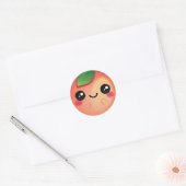 Kawaii Peach Ronde Sticker (Envelop)