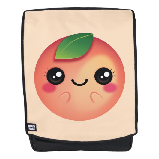 Kawaii Peach Rugtassen (Voorkant)