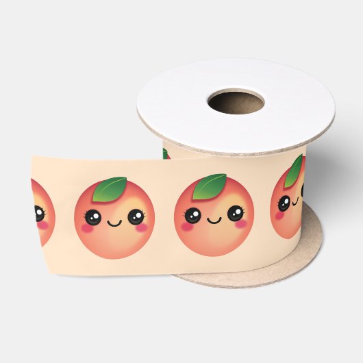 Kawaii Peach Satin Ribbon Satijnen Lint (Spoel)