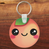 Kawaii Peach Sleutelhanger (Voorkant)