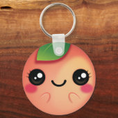 Kawaii Peach Sleutelhanger (Voorkant)
