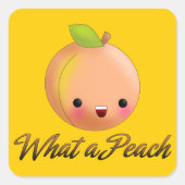 Kawaii Peach Sticker (Voorkant)