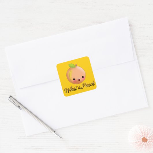 Kawaii Peach Sticker (Envelop)