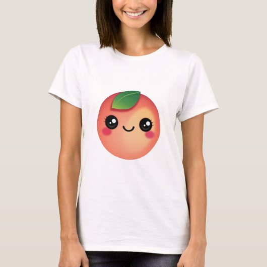 Kawaii Peach T-Shirt (Voorkant)