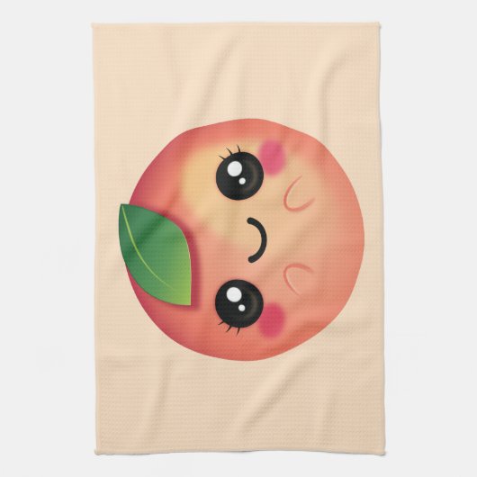 Kawaii Peach Theedoek (Verticaal)