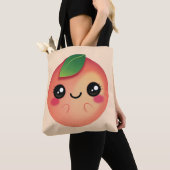 Kawaii Peach Tote Bag (Dichtbij)