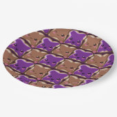 Kawaii Peanut Butter en Jelly Friends Papieren Bordje (Gekanteld)