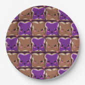Kawaii Peanut Butter en Jelly Friends Papieren Bordje (Voorkant)