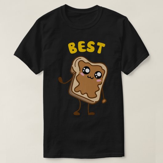 Kawaii Peanut Butter Jelly 12 BFF Best Friends Mat T-shirt (Design voorkant)