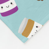 Kawaii Peanut Butter & Jelly Sandwich Couple Fleece Deken (Hoek)