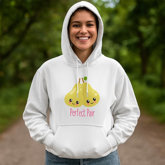 Kawaii Pear Couple Perfect Pair Funny Pun Hoodie