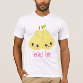 Kawaii Pear Couple Perfect Pair Funny Pun T-shirt (Voorkant)