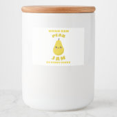 Kawaii Pear Jam Voedselcontainer Etiket (Voorkant)