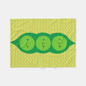 Kawaii Peas in een peul Fleece Deken (Voorkant (Horizontaal))