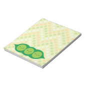 Kawaii Peas in een peul Notitieblok (Linkerzijde)