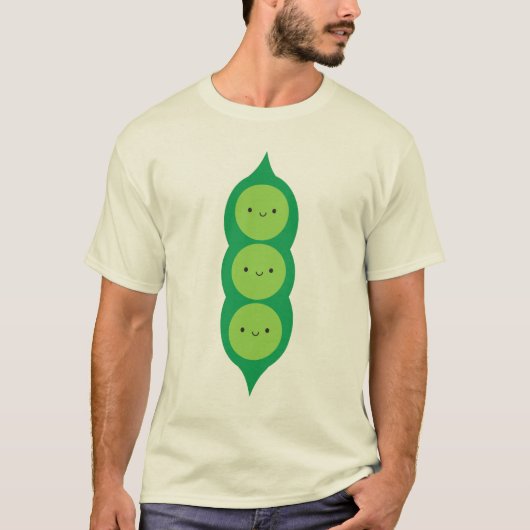 Kawaii Peas in een peul T-shirt (Voorkant)