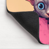 Kawaii Peeking Schattige Sphynx Cat Muismat (Hoek)