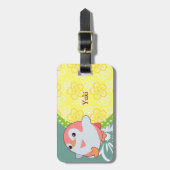 Kawaii Penguin Bagagelabel (Voorkant verticaal)